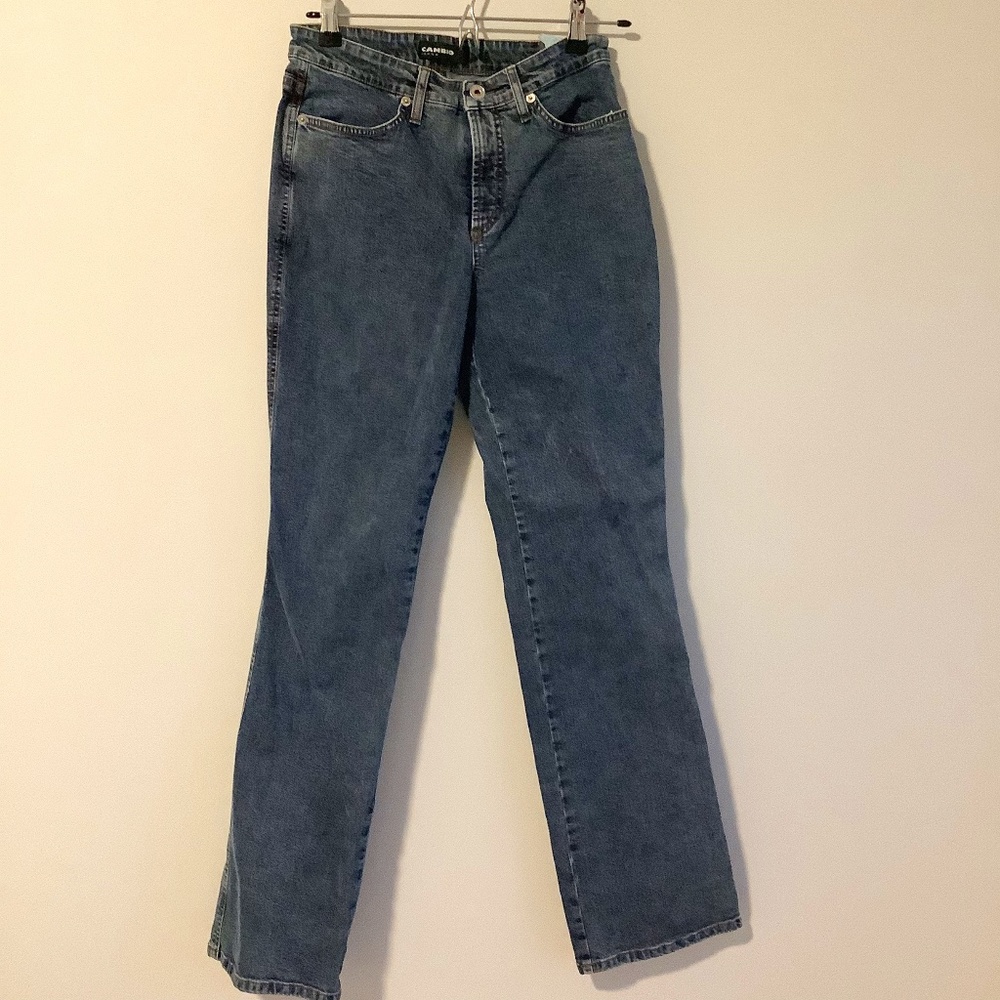 Cambio stone washed stretch straight leg jeans size 8
